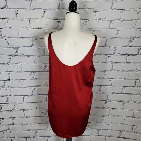 Wilfred Le Fou Red Satin Sleeveless Top - Picture 3 of 6